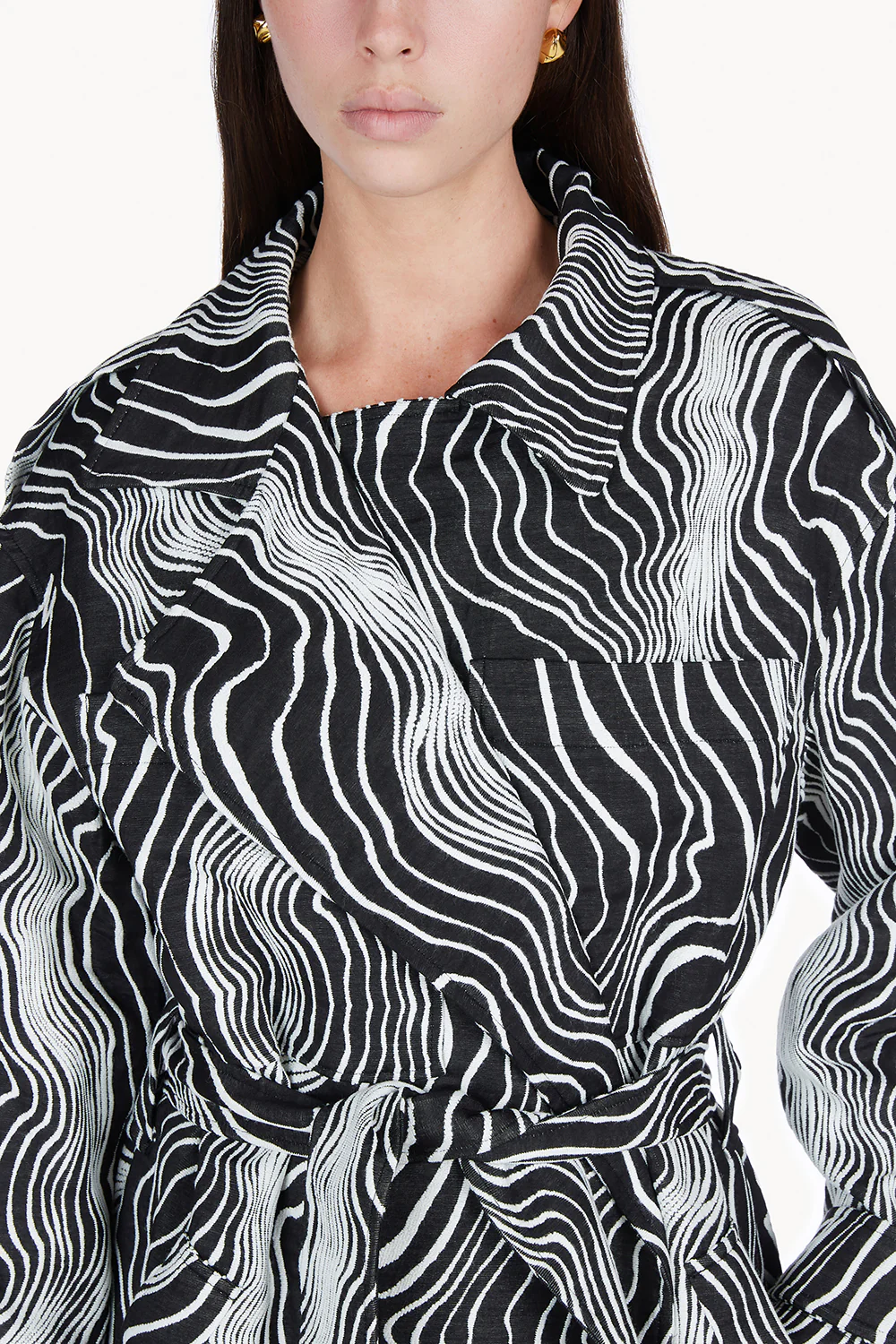 Faretta Trench Black/ White - Image 6