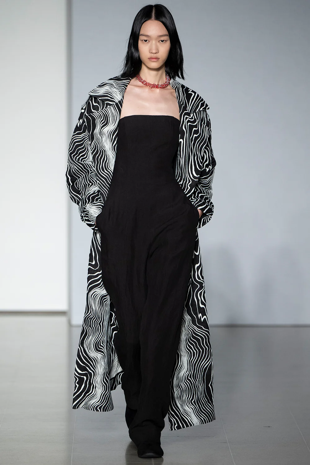 Faretta Trench Black/ White - Image 8