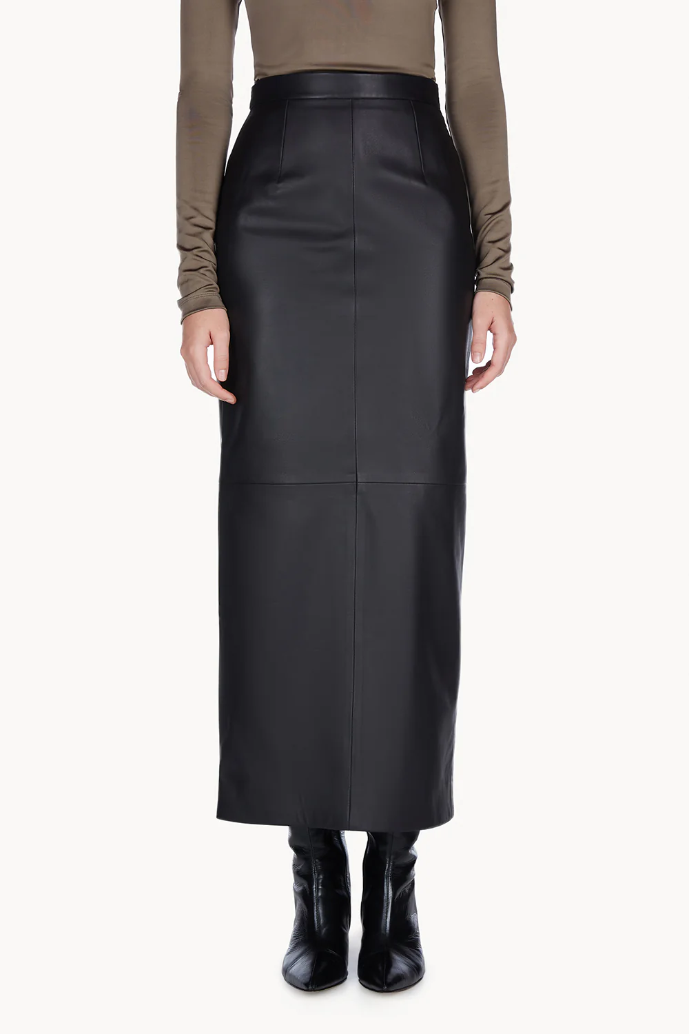 Mari Leather Skirt Black - Image 4
