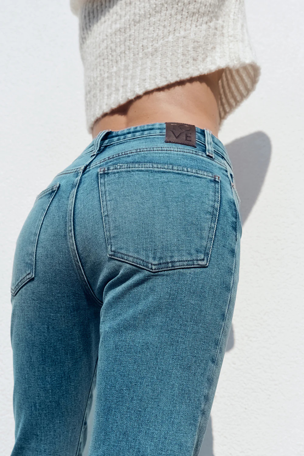 Marlo Straight Leg Jean Mid Blue Length 32" - Image 8