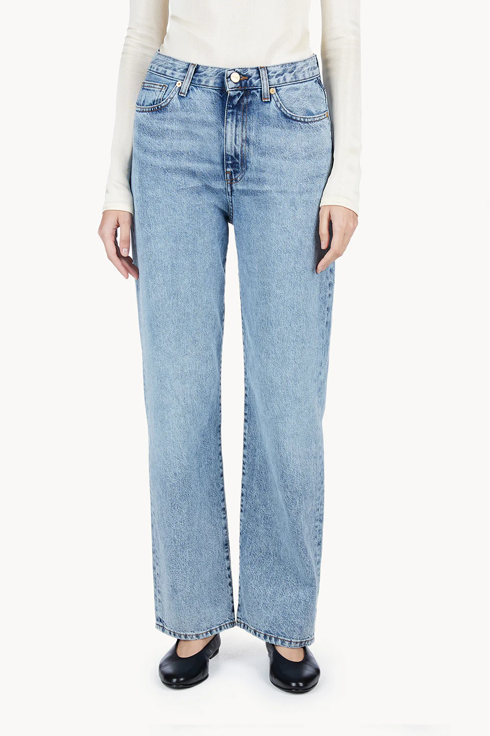 Sofie Jean Relaxed Leg Mid Blue Length 32" - Image 3