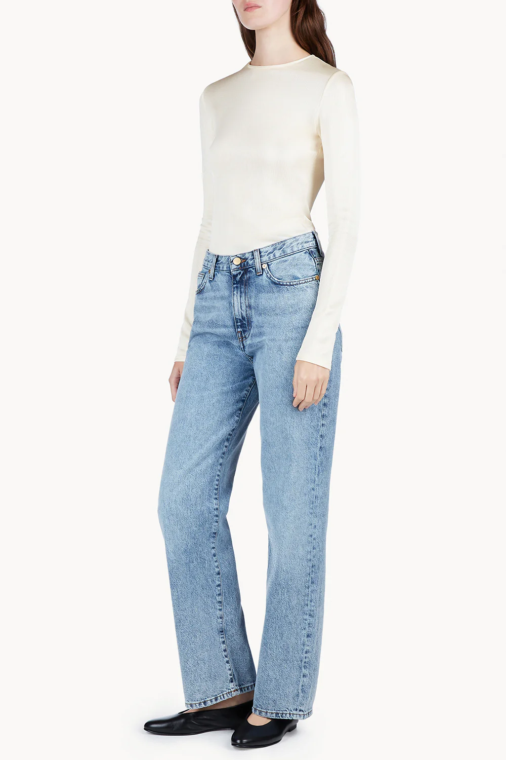 Sofie Jean Relaxed Leg Mid Blue Length 32" - Image 8