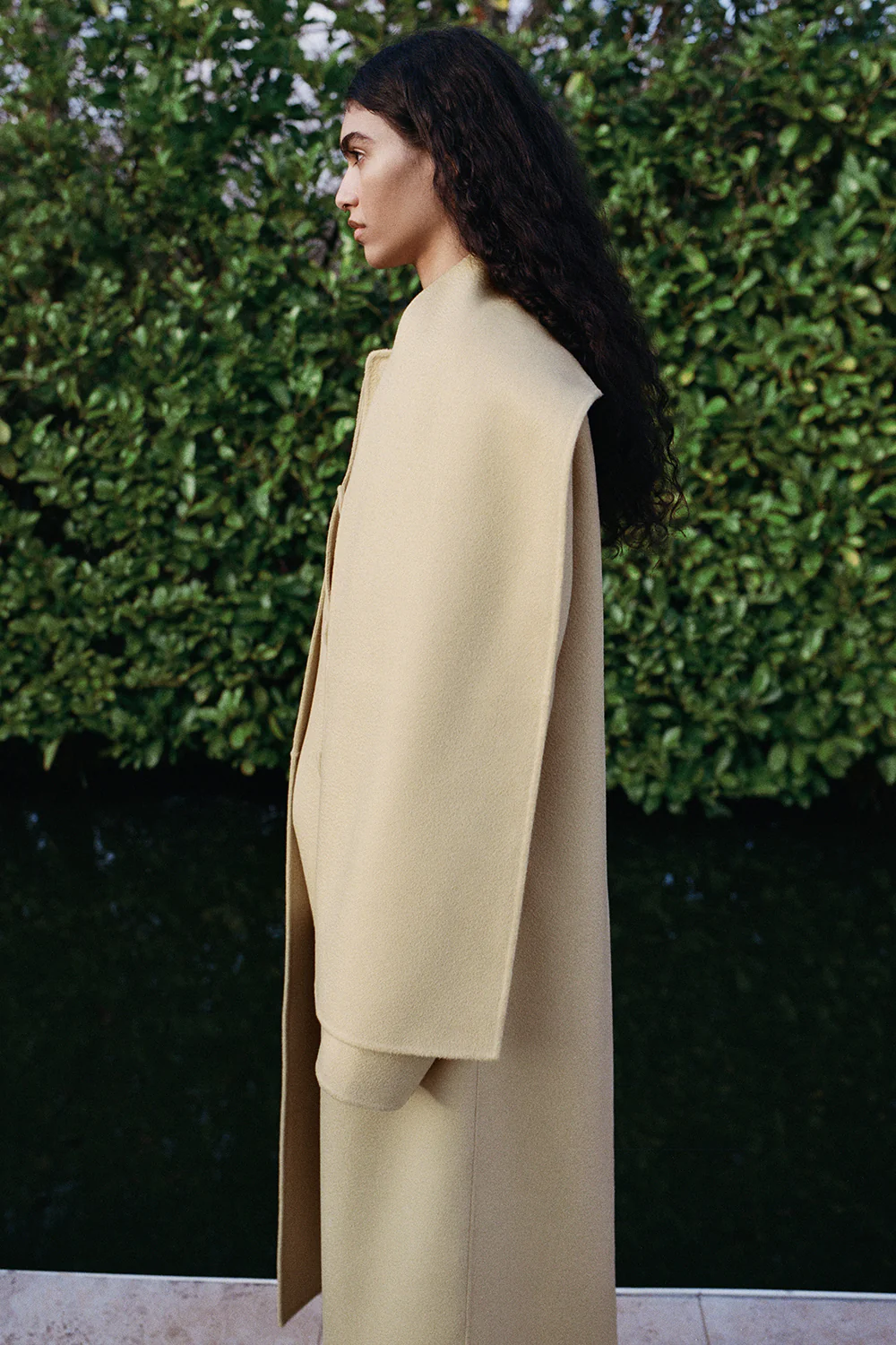 Mio Signature Scarf Coat Soft Sand - Image 4