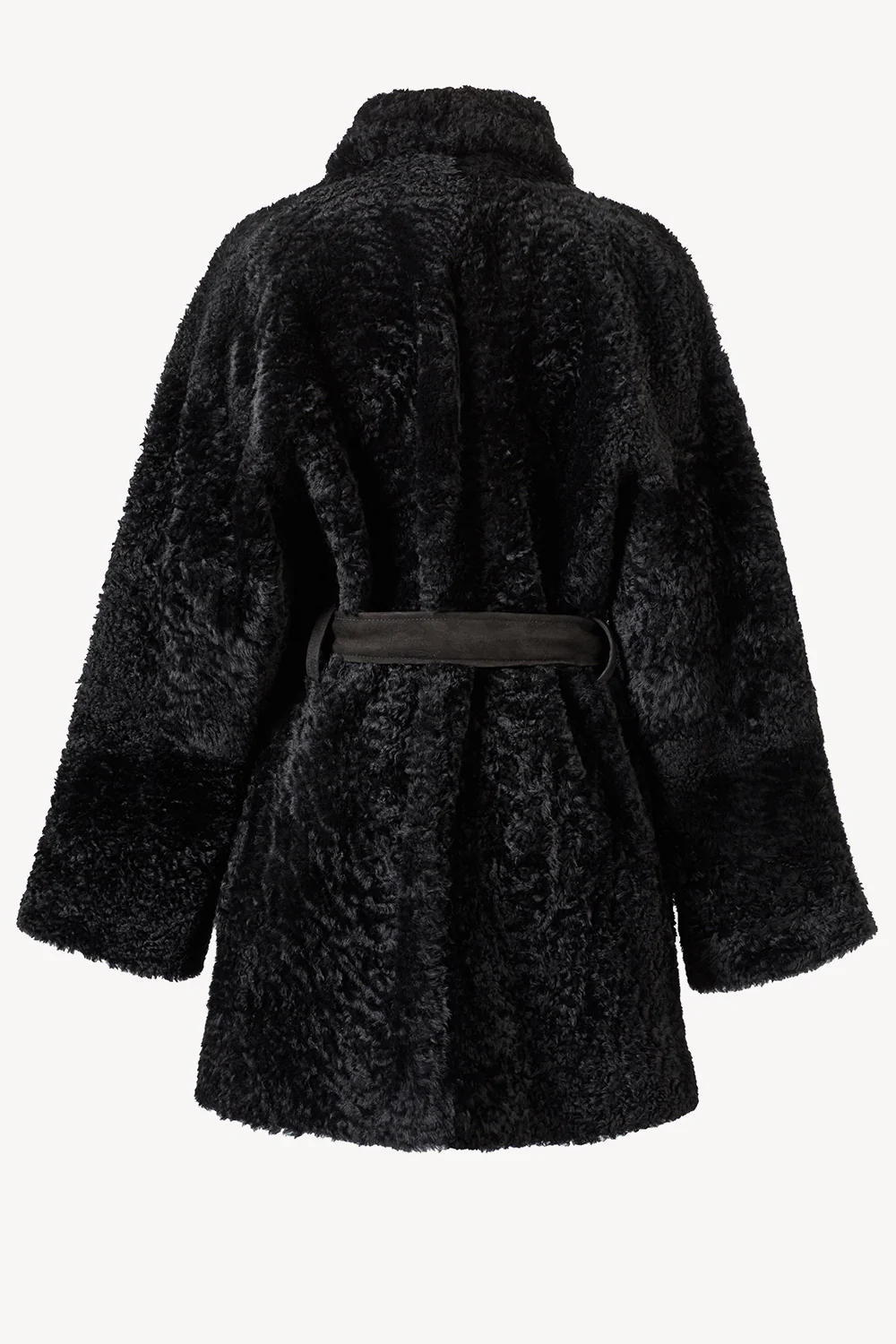 Vanessa Shearling Coat Black - Image 3